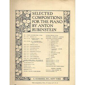 Turkish March Sheet Music Beethoven Rubinstein Schirmer 1917 Piano